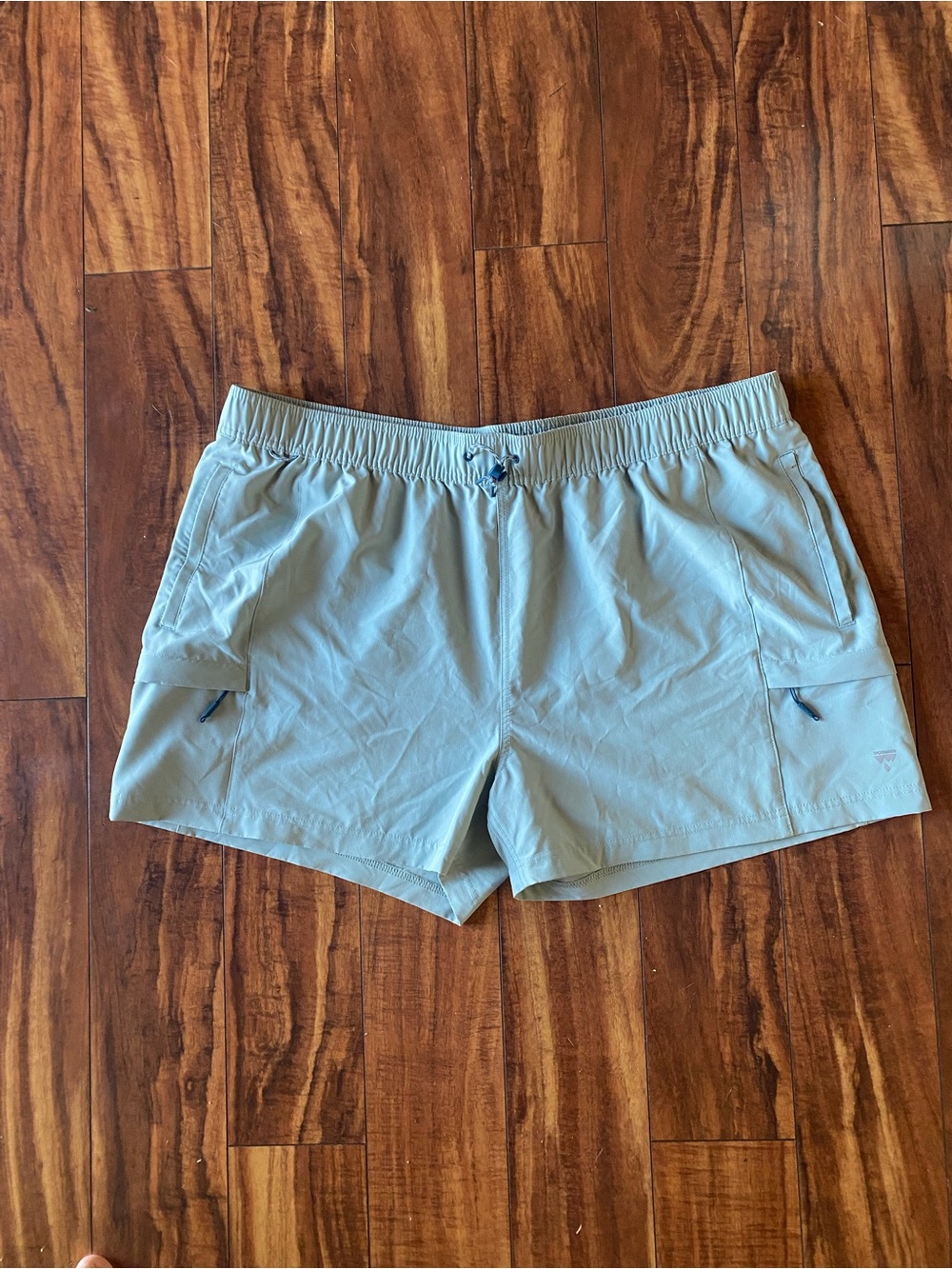 Voyager Pale Green/Gray Athletic Shorts With Pockets XXL